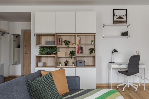 Library, Living room, Seating area