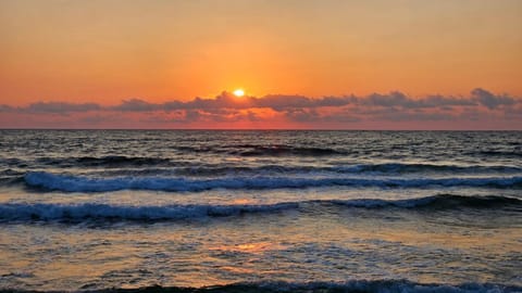 Beach, Sea view, Sunrise