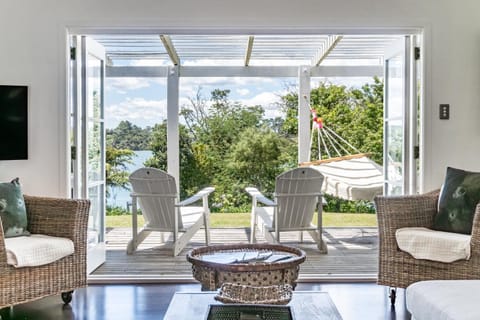 Living room, Seating area, Garden view