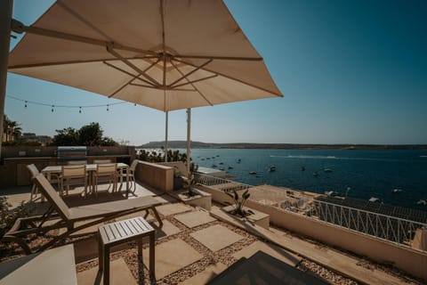 Patio, Day, Natural landscape, Balcony/Terrace, Seating area, Sea view, sunbed