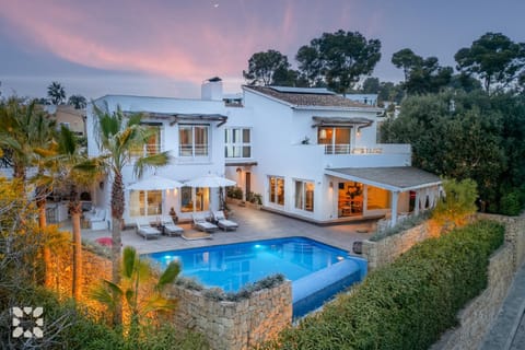 Property building, Patio, Day, Natural landscape, Garden, Garden view, Pool view, Swimming pool, sunbed