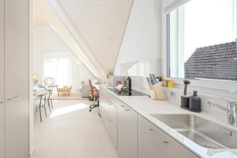 Kitchen or kitchenette, Dining area, dishwasher, stove