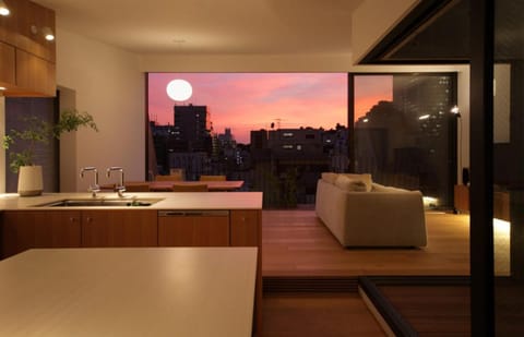 View (from property/room), Living room, Sunset
