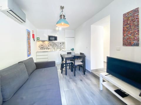 Living room, kitchen