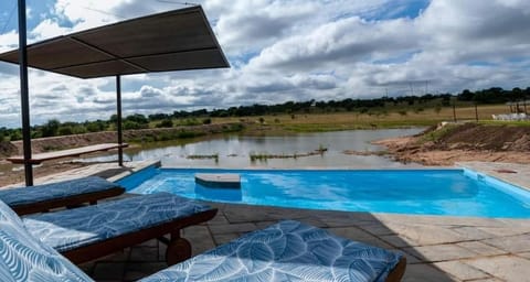 Patio, Day, Natural landscape, Pool view, Swimming pool, sunbed