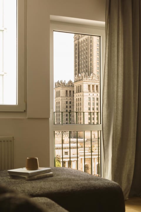 View (from property/room), Living room, Seating area, City view