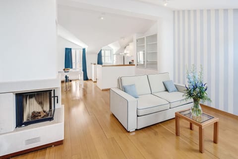 Living room, kitchen