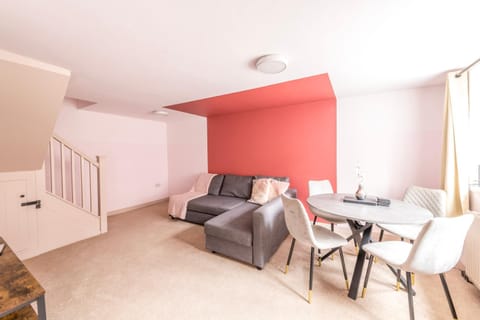 Property building, Living room, Dining area