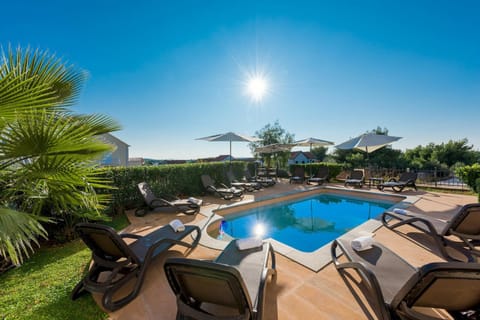 Patio, Natural landscape, Garden, Pool view, Swimming pool, Time of day, sunbed