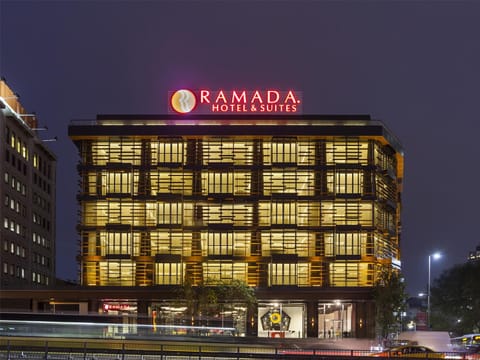 Property building, Facade/entrance, Night, Shopping Area