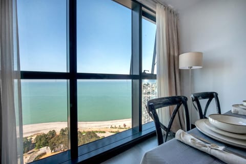View (from property/room), Living room, Dining area, Sea view