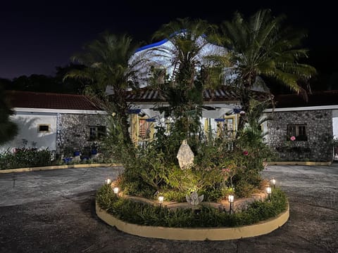 Property building, Night, Garden, Garden view
