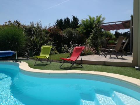 Patio, Spring, Garden, Pool view, Swimming pool, Swimming pool, sunbed