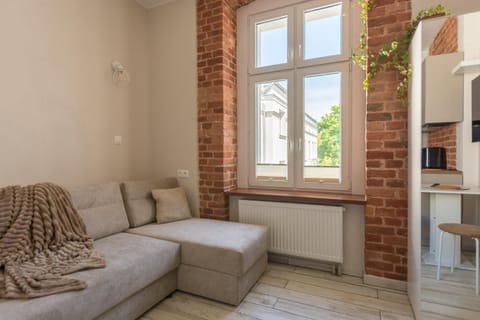 Bed, Living room, Seating area, Inner courtyard view