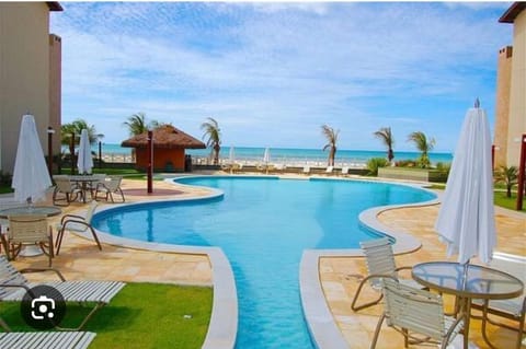 Patio, Natural landscape, Sea view, Swimming pool, sunbed