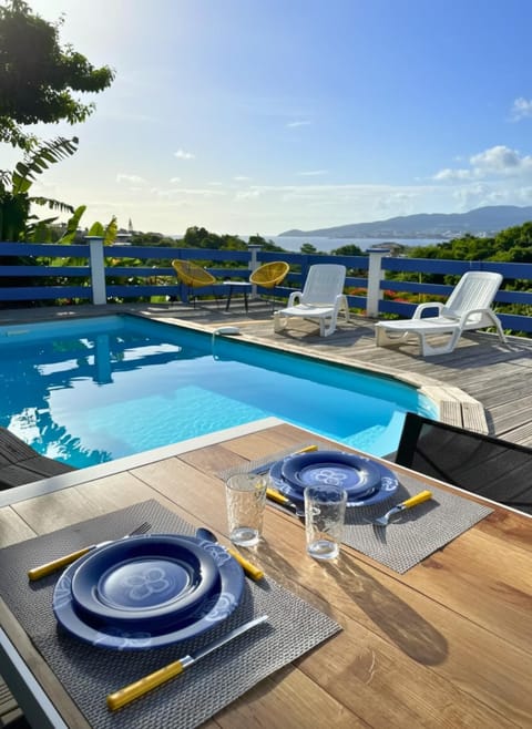 Patio, Day, Natural landscape, Dining area, Pool view, Sea view, Swimming pool, sunbed