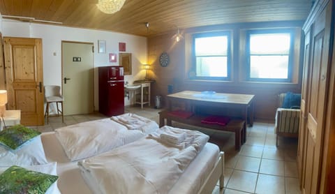 Photo of the whole room, Dining area