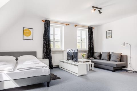 Bed, TV and multimedia, Living room, Photo of the whole room, Bedroom