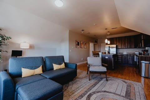 Kitchen or kitchenette, Living room, Seating area, oven, stove