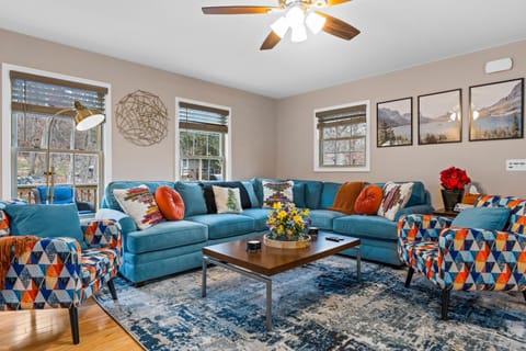 Living room, fireplace