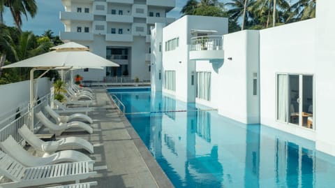 Property building, View (from property/room), Swimming pool, sunbed