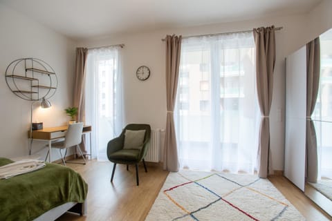 Bed, Living room, Photo of the whole room, Seating area, Bedroom