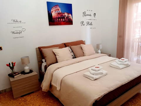 Bed, Bedroom, towels, wardrobe, air conditioner