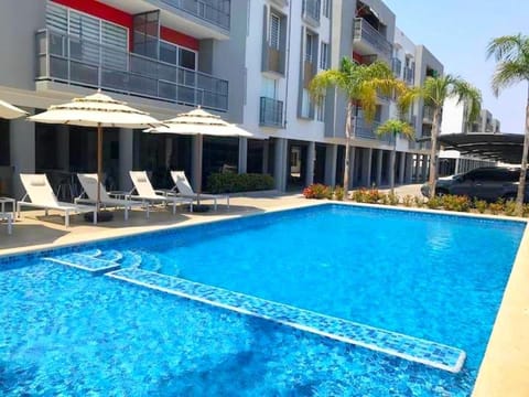 Property building, Patio, Pool view, Swimming pool