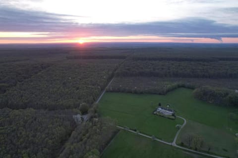 Natural landscape, Bird's eye view, Sunset
