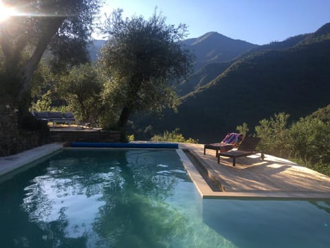 Property building, Living room, Swimming pool