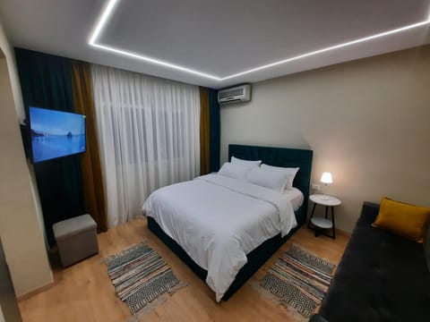 Bed, TV and multimedia, Living room, Photo of the whole room, Seating area, Bedroom
