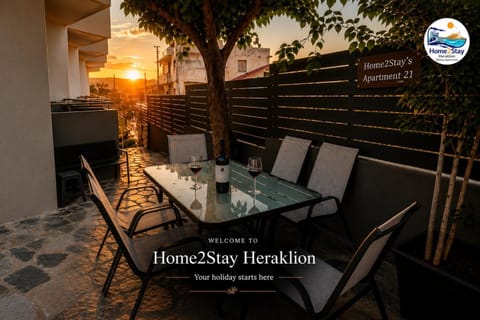 Property building, Patio, Garden, Sunset