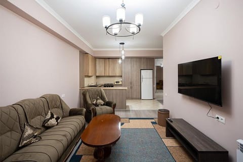 Kitchen or kitchenette, Living room, Seating area