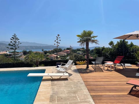 Patio, Natural landscape, Pool view, Swimming pool, Swimming pool, sunbed