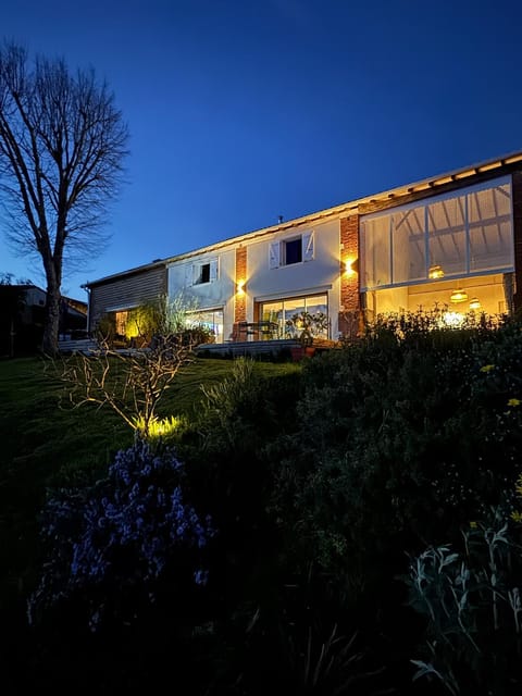 Property building, Night, Garden view