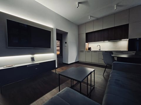 TV and multimedia, Kitchen or kitchenette, Living room, Seating area, Dining area
