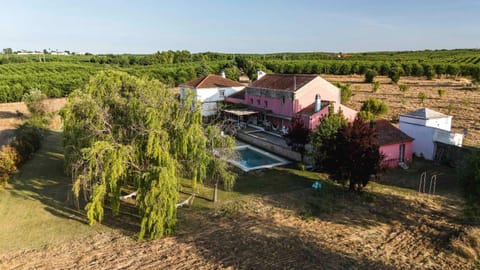 Property building, Spring, Day, Natural landscape, Bird's eye view, Garden, Garden view, Swimming pool
