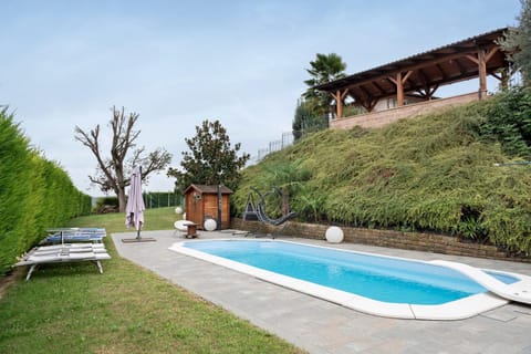 Property building, Living room, Swimming pool