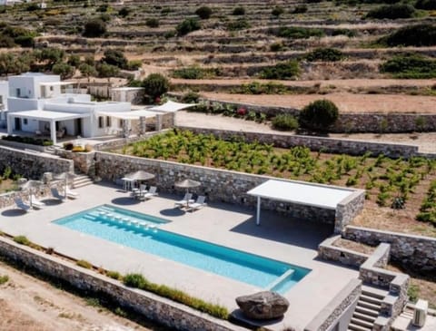 Stunning new villa with great pool area, magnificent panoramic sea view - Paros Villa in Paros, Greece