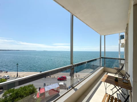 Property building, Patio, Day, Natural landscape, View (from property/room), Balcony/Terrace, Seating area, Evening entertainment, Sea view
