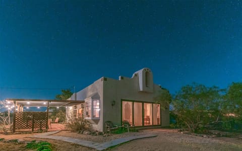 Property building, Patio, Night, Garden