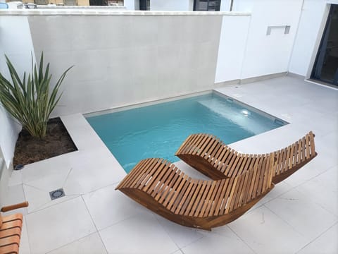 Pool view, Swimming pool, sunbed
