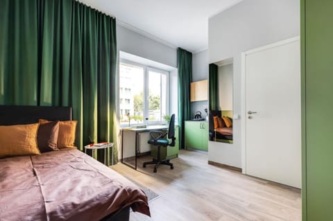 Bed, Photo of the whole room, Bedroom, hair dresser