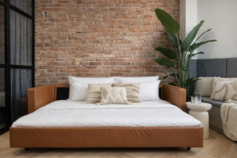 Bed, Living room, Photo of the whole room, Seating area