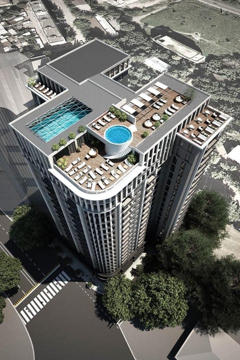 Property building, Pool view