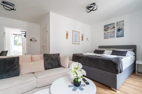 Bed, Living room, Photo of the whole room, Seating area, Bedroom