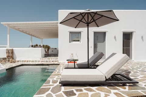 Property building, Patio, Day, Natural landscape, View (from property/room), Balcony/Terrace, Seating area, Pool view, Swimming pool, sunbed