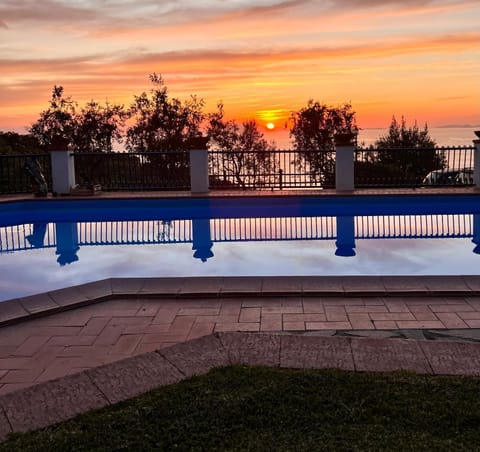 Natural landscape, View (from property/room), Pool view, Swimming pool, Sunset