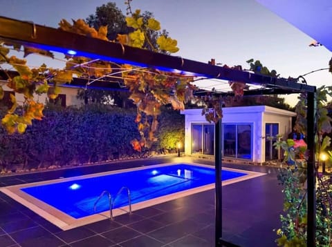 Property building, Night, Garden view, Swimming pool