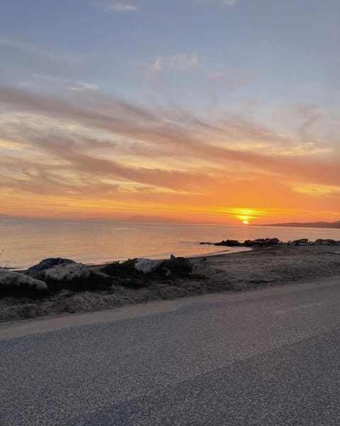 Beach, Sea view, Sunset